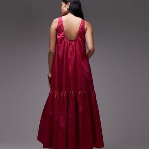 & Other Stories Backless Berry Dress